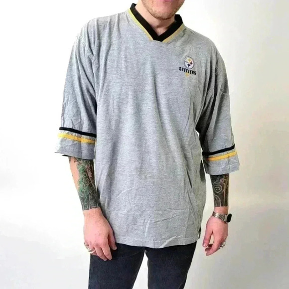 NFL Other - Vintage Y2k Pittsburgh Steelers NFL Oversized Jersey VNeck Tee
